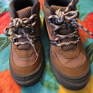 OshKosh B'gosh Brown Kids Sneakers with Gray Accents